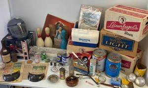 Large man cave lot beer collectibles and more.