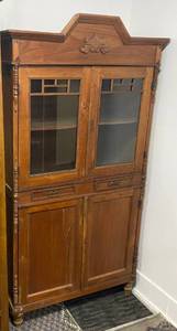 Very old handmade solid wood hutch
