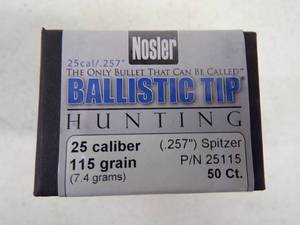 lot 26 image: 50   -  25Cal  115 gr SP Bullets