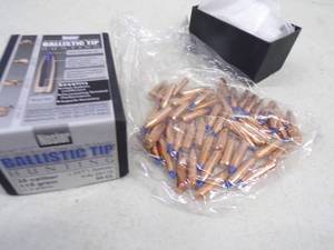 lot 27 image: Open Box of    -  25Cal  115 gr SP Bullets