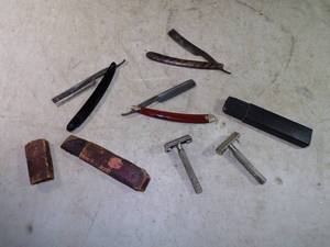 lot 36 image: Straight Razors and Gillette Safety Razor Collection
