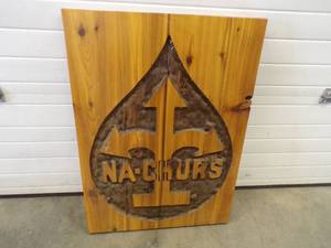 lot 37 image: Custom Made Na-Churs Large Wood Sign