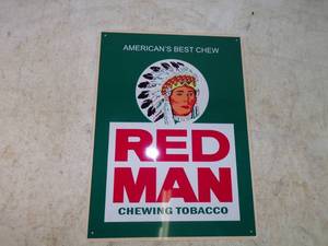 lot 40 image: Metal Red Man Tobacco Sign