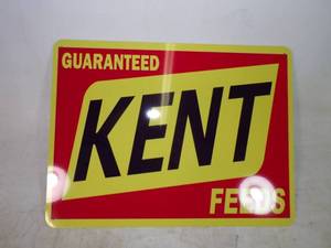 lot 52 image: Kent Feeds Metal Sign