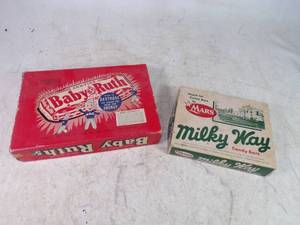 lot 54 image: Rare Pair of Vintage Candy Bar Boxes