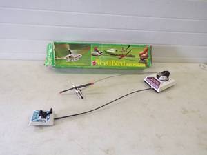 lot 61 image: Rare 1973 VertiBird Battery Operated Toy  Working  With Box