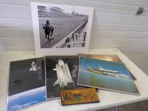 lot 70 image: Secretariat Winning Triple Crown Photo and Space Shuttle Posters