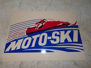 lot 73 image: Moto-Ski Snowmobile Metal Sign