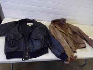lot 103 image: Pair of Leather Coats Size Large