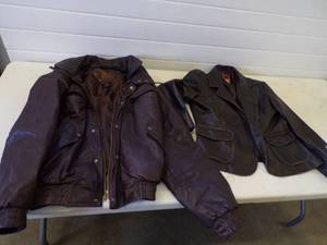 lot 105 image: Pair of Leather Coats Size Large