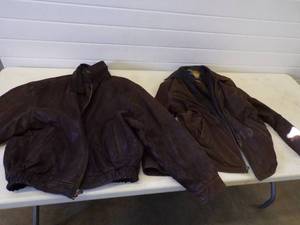 lot 106 image: Pair of Leather Coats Size M