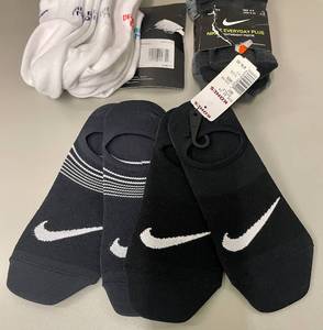 10 Pack NIKE No Show Socks White Gray Black
