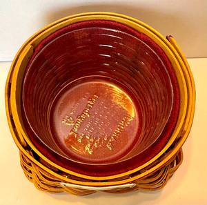 Longaberger 2005 Hostess Appreciation Basket w Heart Lid&nbsp