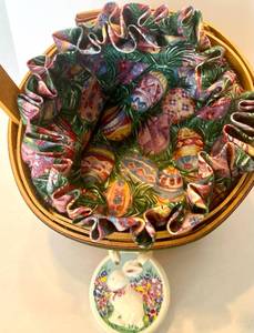 Longaberger 1999 EASTER BASKET W Liner And Bunny Tie-on