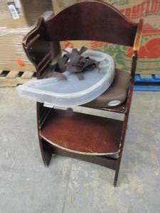lot 6 image: Wooden High Chair...