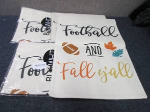 lot 79 image: 4- Fall Burlap Flags...