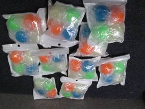 lot 107 image: 10- 4pks Glow Stress Balls...