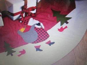 lot 123 image: Eggsnow 52in Red Christmas Tree Ski...