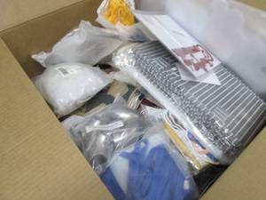 lot 128 image: Box of Assorted New Small Overstock...