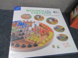 lot 132 image: 6 in 1 Wooden Checkers...