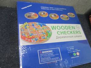 lot 133 image: 6 in 1 Wooden Checkers...