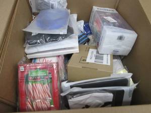 lot 197 image: Box of Assorted New Overstock Items...