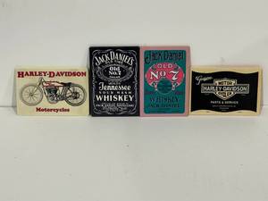 lot 38 image: Jack Daniels and Harley Davidson Magnets