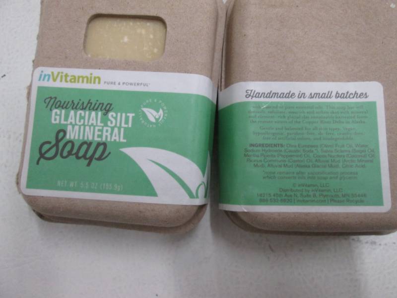 4 Bars inVitamin nourishing glacial silt mineral soap
