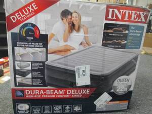 intex dura-beam deluxe 22 inch quee...