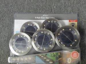 5-pack of solar disc lights ...
