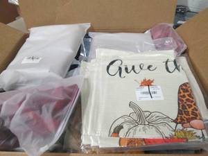 box of decorative pillow covers ...