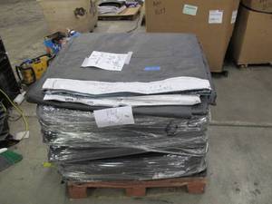 lot 703 image: Pallet of 29 PE Vinyl Billboard Tarps - 14 ft x 48 ft 5 oz. B Grade with Channels - 774 lbs
