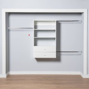 lot 727 image: 4-8 Closet System with Laminate Solution White - Made By Design