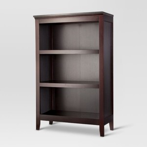lot 733 image: Threshold 48 Carson 3 Shelf Bookcase in Espresso