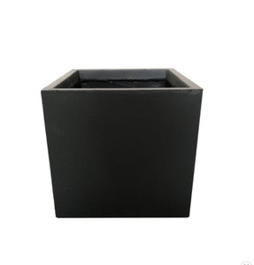 lot 740 image: Kante Lightweight Modern Outdoor Concrete Finish Square Planter Charcoal Black - Rosemead Home & Garden, Inc.