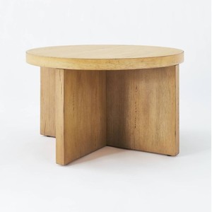 lot 745 image: Bluff Park Round Wood Coffee Table Natural - Threshold designed with Studio McGee