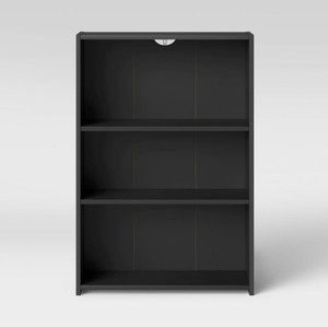 lot 753 image: 3 Shelf Bookcase - Room Essentials - Black