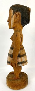 lot 8 image: Tribal Carved Wooden Polychrome Female Figure - Mortlock Islands, Micronesia