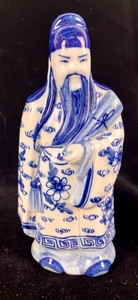 lot 61 image: Vintage Porcelain Figures of Sanxing Fu Lu Shou Chinese Gods - 8-9