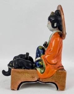 lot 114 image: Hand Crafted Japanese Porcelain Sculpture with Incense Holder