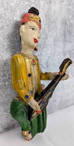 lot 119 image: Vintage Hand Carved Wooden Musician, Made in Thailand