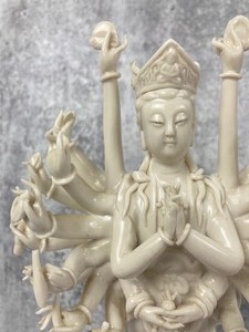 lot 168 image: Chinese Glazed White Porcelain Doumu Statue
