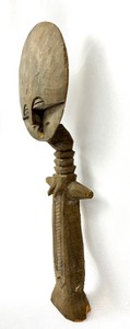 lot 50 image: Antique Hand-Carved Akuaba Fertility Doll - Ashanti Tribe of Ghana