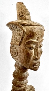 lot 53 image: Vintage Hand-Carved Tribal African Ndengese Female Figure - Dem. Republic of the Congo
