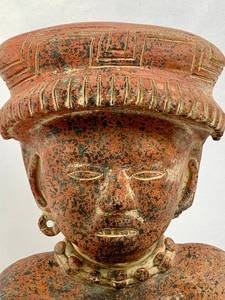 lot 82 image: Handcarved Terra Cotta Sculpture from Mesoamerica