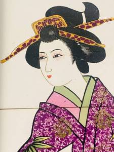 lot 141 image: Two Asian Tile Art Pieces - Framed