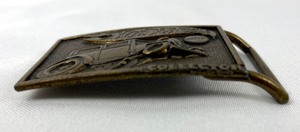 lot 147A image: Brass Hot Wheels by Mattel Belt Buckle - 1978