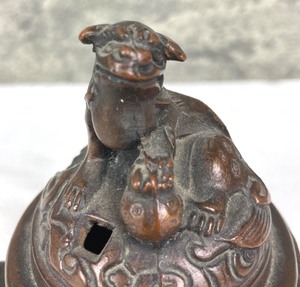 lot 182 image: Antique Brass Japanese Censer- Incense Burner- 1883
