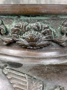 lot 186 image: Antique Japanese Large Brass Incense Burner