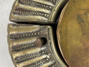 lot 189 image: Antique Brass Ornately Engraved Bowl